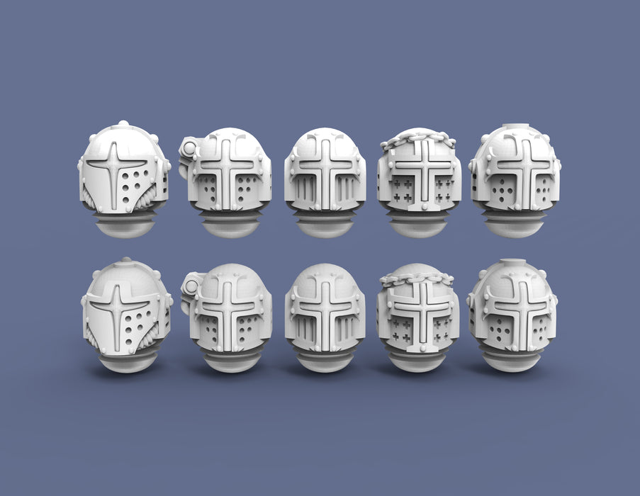 Space Astronaut Knight Domed Heads