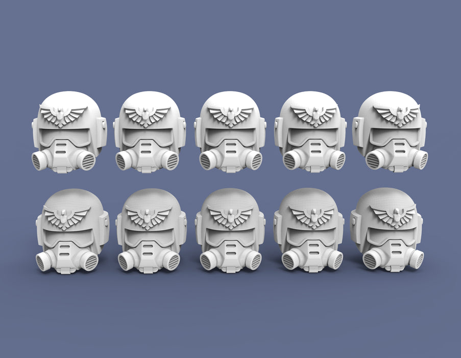 Guard Sealed Helmet Heads - Troopers Set - Classic Size