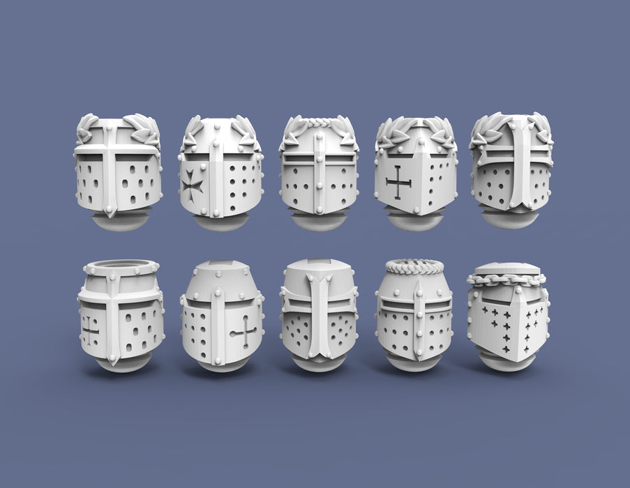 Space Astronaut Templar Crusader Heads