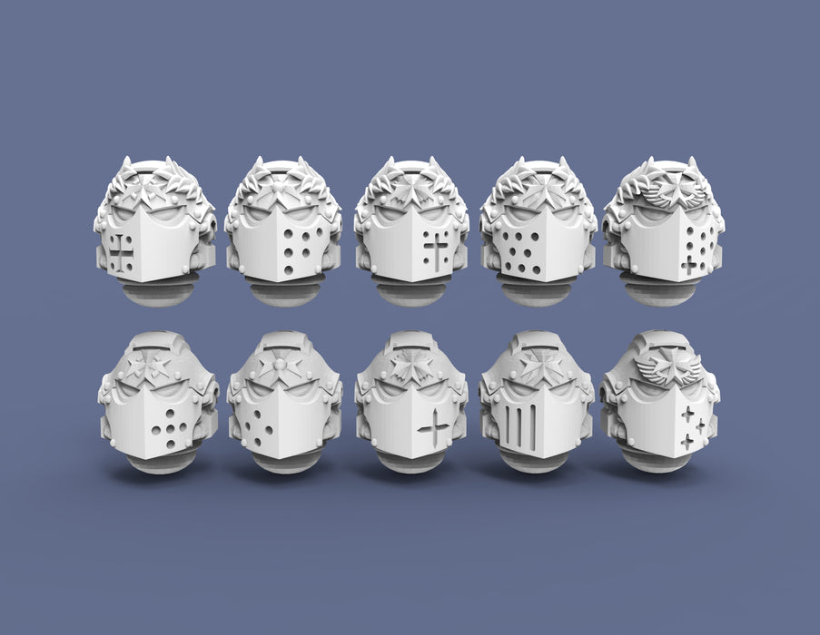 Space Astronaut Armored Knight Templar Heads